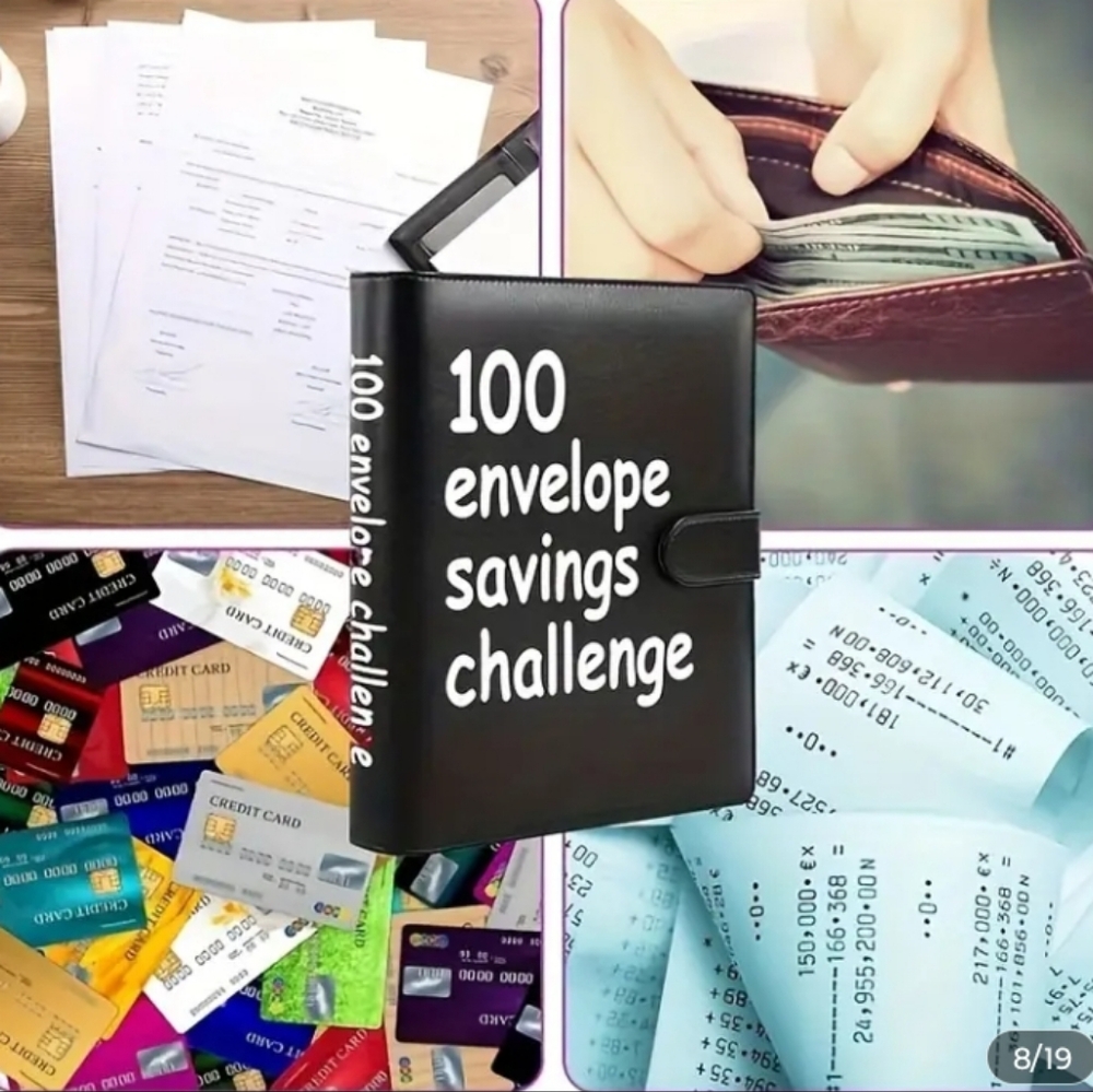 Budget Planner 100 Envelope Savings Challenge Binder - Dark Green - Picture 8 of 8